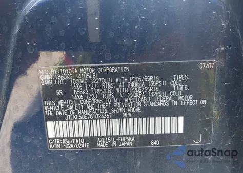 2008 Scion Xb z USA, uszkodzony, nr VIN JTLKE50E781023367